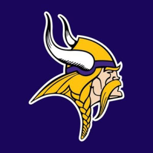Edison Prep Vikings Logo Vikings logo featuring a fierce warrior with a horned helmet for educational prep branding.